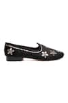 Shutiq_Black Avsar Geometric Mirror Work Juttis _Online_at_Aza_Fashions