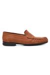Shutiq_Tan Phillos Suede Slip On Loafers _Online_at_Aza_Fashions
