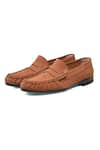 Buy_Shutiq_Tan Phillos Suede Slip On Loafers _Online_at_Aza_Fashions