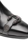 Shutiq_Black Buckles, Studs Knight Leather Zip Up Boots _Online_at_Aza_Fashions