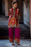 Buy_Rajdeep Ranawat_Magenta Modal, Satin Bethari Permaz Pant _at_Aza_Fashions