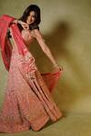 Shop_Archana Kochhar_Pink Silk, Organza Embroidery, Sequins, Zari, Pearls, Zardozi Lehenga Set _Online_at_Aza_Fashions