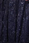 Buy_Archana Kochhar_Blue Net Sequins, Beads, Embroidery V-neck Midnight Hand Corset Lehenga Set _Online_at_Aza_Fashions
