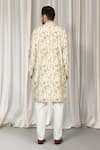 Shop_Aham-Vayam_Ivory Cotton Embroidery Phool Bahaar Kurta And Pant Set _at_Aza_Fashions