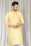 Buy Aham-Vayam Yellow Cotton Embroidery Prajwal Tie Dye Kurta And Pant Set Online at Aza Fashions Buy_Aham-Vayam_Yellow Cotton Embroidery Prajwal Tie Dye Kurta And Pant Set _Online_at_Aza_Fashions