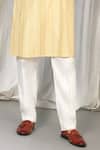 Aham-Vayam_Yellow Cotton Sequins, Embroidery Harshollas Kurta And Pant Set _Online_at_Aza_Fashions