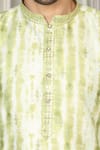 Aham-Vayam_Green Cotton Embroidery Tie Dye Kurta Set _Online