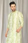 Buy_Aham-Vayam_Green Cotton Embroidery Tie Dye Kurta Set _Online