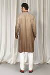 Shop Aham-Vayam Brown Cotton Embroidery Ombre Kurta And Pant Set at Aza Fashions Shop_Aham-Vayam_Brown Cotton Embroidery Ombre Kurta And Pant Set _at_Aza_Fashions