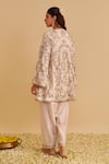 Shop Sheetal Batra Ivory , Organza Embroidery, Zari Round Neck Alira Kurta Salwar Set at Aza Fashions Shop_Sheetal Batra_Ivory , Organza Embroidery, Zari Round Neck Alira Kurta Salwar Set _at_Aza_Fashions