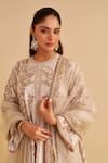 Sheetal Batra Ivory , Organza Embroidery, Zari Round Neck Alira Kurta Salwar Set at Aza Fashions Sheetal Batra_Ivory , Organza Embroidery, Zari Round Neck Alira Kurta Salwar Set _at_Aza_Fashions