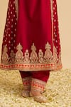 Shop Sheetal Batra Red Chanderi , Bemberg, Organza Embroidery, Zoya Chauga Kurta Set Online at Aza Fashions Shop_Sheetal Batra_Red Chanderi , Bemberg, Organza Embroidery, Zoya Chauga Kurta Set _Online_at_Aza_Fashions