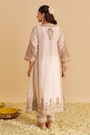Shop_Sheetal Batra_Ivory Chanderi , Bemberg, Satin, Organza Zoya Kurta Salwar Set _at_Aza_Fashions