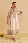 Buy_Sheetal Batra_Ivory Chanderi , Bemberg, Satin, Organza Zoya Kurta Salwar Set _Online_at_Aza_Fashions