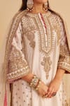 Buy_Sheetal Batra_Ivory Chanderi , Bemberg, Satin, Organza Zoya Kurta Salwar Set 
