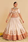 Buy_Sheetal Batra_Ivory , Organza Zari, Embroidery, Sequins Amara Paisley Lehenga Set 