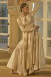 Buy Sheetal Batra Ivory Chanderi , Organza Embroidery, Zainah Anarkali Jacket Set Online at Aza Fashions Buy_Sheetal Batra_Ivory Chanderi , Organza Embroidery, Zainah Anarkali Jacket Set _Online_at_Aza_Fashions