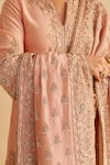 Shop_Sheetal Batra_Pink Chanderi Silk, Bemberg Embroidery, Metallic Thread, Zari Areeba Kurta Set _Online_at_Aza_Fashions