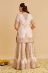 Shop Sheetal Batra Ivory Chanderi , Organza Embroidery, Zari, Alina Kurta Sharara Set at Aza Fashions Shop_Sheetal Batra_Ivory Chanderi , Organza Embroidery, Zari, Alina Kurta Sharara Set _at_Aza_Fashions