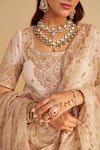 Shop Sheetal Batra Ivory Chanderi , Organza Embroidery, Zari, Alina Kurta Sharara Set Shop_Sheetal Batra_Ivory Chanderi , Organza Embroidery, Zari, Alina Kurta Sharara Set