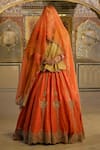 Buy Sheetal Batra Orange , Organza Embroidery, Zari, Sequins Naazila Lehenga Blouse Set at Aza Fashions Buy_Sheetal Batra_Orange , Organza Embroidery, Zari, Sequins Naazila Lehenga Blouse Set _at_Aza_Fashions