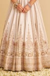 Buy_Sheetal Batra_Ivory , Organza Embroidery, Zari, Sequins, Pearls Farah Lehenga Set 