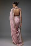 Shop_Vana Ethnics_Blush Chinon Mirrors, Sequins And Embroidered Saree _at_Aza_Fashions