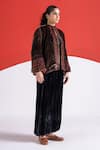 Buy TA’Assur Brown Velvet Sequins, Metallic Thread Open Neck Mastani Embroidered Jacket Online at Aza Fashions Buy_TA’Assur_Brown Velvet Sequins, Metallic Thread Open Neck Mastani Embroidered Jacket _Online_at_Aza_Fashions