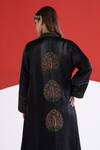 TA’Assur_Black Embroidery, Zari V-neck Nikhar Phiran Kurta _Online_at_Aza_Fashions