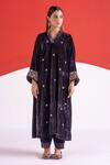 Buy TA’Assur Purple Velvet Embroidery, Zari, Metallic Thread V-neck Ruhani Phiran Kurta Online at Aza Fashions Buy_TA’Assur_Purple Velvet Embroidery, Zari, Metallic Thread V-neck Ruhani Phiran Kurta _Online_at_Aza_Fashions