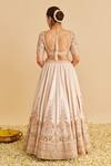 Shop_Sheetal Batra_Ivory , Organza Embroidery, Zari, Sequins, Pearls Farah Lehenga Set _at_Aza_Fashions