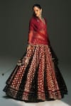 Mahima Mahajan_Red Chanderi , Organza Embroidery, Laxmi Hand Bridal Lehenga Set _at_Aza_Fashions