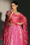 Mahima Mahajan Pink Chanderi , Organza Embroidery, Zari, Sri Hand Lehenga Set at Aza Fashions Mahima Mahajan_Pink Chanderi , Organza Embroidery, Zari, Sri Hand Lehenga Set _at_Aza_Fashions
