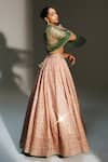 Shop Mahima Mahajan Blush , , , Organza Farah Hand Lehenga Set Online at Aza Fashions Shop_Mahima Mahajan_Blush , , , Organza Farah Hand Lehenga Set _Online_at_Aza_Fashions