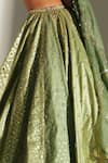 Shop Mahima Mahajan Green Chanderi, , Organza Embroidery, Sequins, Jiya Hand Lehenga Set Shop_Mahima Mahajan_Green Chanderi, , Organza Embroidery, Sequins, Jiya Hand Lehenga Set