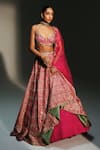 Shop Mahima Mahajan Pink , , , Organza Komal Hand Lehenga Set Online at Aza Fashions Shop_Mahima Mahajan_Pink , , , Organza Komal Hand Lehenga Set _Online_at_Aza_Fashions