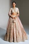 Buy Mahima Mahajan Blush , , , Organza Fariha Hand Lehenga Set Online at Aza Fashions Buy_Mahima Mahajan_Blush , , , Organza Fariha Hand Lehenga Set _Online_at_Aza_Fashions