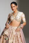 Mahima Mahajan Blush , , , Organza Fariha Hand Lehenga Set at Aza Fashions Mahima Mahajan_Blush , , , Organza Fariha Hand Lehenga Set _at_Aza_Fashions