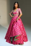 Buy Mahima Mahajan Pink Organza, Chanderi Embroidery, Ziana Hand Anarkali With Dupatta Online at Aza Fashions Buy_Mahima Mahajan_Pink Organza, Chanderi Embroidery, Ziana Hand Anarkali With Dupatta _Online_at_Aza_Fashions