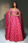 Buy Mahima Mahajan Pink Organza, Chanderi Embroidery, Ziana Hand Anarkali With Dupatta at Aza Fashions Buy_Mahima Mahajan_Pink Organza, Chanderi Embroidery, Ziana Hand Anarkali With Dupatta _at_Aza_Fashions