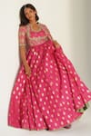 Mahima Mahajan Pink Organza, Chanderi Embroidery, Ziana Hand Anarkali With Dupatta at Aza Fashions Mahima Mahajan_Pink Organza, Chanderi Embroidery, Ziana Hand Anarkali With Dupatta _at_Aza_Fashions