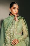 Buy Mahima Mahajan Green Georgette, Silk Organza Embroidery Chaya Hand Anarkali With Dupatta Buy_Mahima Mahajan_Green Georgette, Silk Organza Embroidery Chaya Hand Anarkali With Dupatta