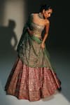 Buy Mahima Mahajan Pink Chanderi , Organza Embroidery, Garima Hand Lehenga Corset Set at Aza Fashions Buy_Mahima Mahajan_Pink Chanderi , Organza Embroidery, Garima Hand Lehenga Corset Set _at_Aza_Fashions