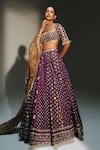 Mahima Mahajan Purple Chanderi Silk, Chanderi, Silk, Tissue Lavanya Hand Lehenga Set Online at Aza Fashions Mahima Mahajan_Purple Chanderi Silk, Chanderi, Silk, Tissue Lavanya Hand Lehenga Set _Online_at_Aza_Fashions