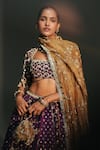 Buy Mahima Mahajan Purple Chanderi Silk, Chanderi, Silk, Tissue Lavanya Hand Lehenga Set Online at Aza Fashions Buy_Mahima Mahajan_Purple Chanderi Silk, Chanderi, Silk, Tissue Lavanya Hand Lehenga Set _Online_at_Aza_Fashions