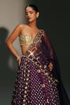 Buy Mahima Mahajan Purple Chanderi , Organza Embroidery, Sequins, Trisha Hand Lehenga Set Online at Aza Fashions Buy_Mahima Mahajan_Purple Chanderi , Organza Embroidery, Sequins, Trisha Hand Lehenga Set _Online_at_Aza_Fashions