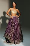 Shop Mahima Mahajan Purple Chanderi , Organza Embroidery, Sequins, Trisha Hand Lehenga Set Online at Aza Fashions Shop_Mahima Mahajan_Purple Chanderi , Organza Embroidery, Sequins, Trisha Hand Lehenga Set _Online_at_Aza_Fashions