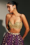 Mahima Mahajan Purple Chanderi , Organza Embroidery, Sequins, Trisha Hand Lehenga Set at Aza Fashions Mahima Mahajan_Purple Chanderi , Organza Embroidery, Sequins, Trisha Hand Lehenga Set _at_Aza_Fashions