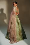 Shop Mahima Mahajan Green Chanderi , Organza Embroidery, Sita Hand Kali Lehenga Set at Aza Fashions Shop_Mahima Mahajan_Green Chanderi , Organza Embroidery, Sita Hand Kali Lehenga Set _at_Aza_Fashions