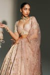 Shop Mahima Mahajan Blush Chanderi, , Organza Embroidery, Vidhi Hand Kali Lehenga Set Online at Aza Fashions Shop_Mahima Mahajan_Blush Chanderi, , Organza Embroidery, Vidhi Hand Kali Lehenga Set _Online_at_Aza_Fashions